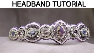 Headband do it yourself  made of  beads, crystals and pearls.