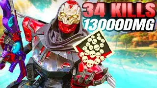 34 Kills 13000 Damage Revenant Apex Legends Gameplay + Controller