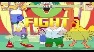 mugen homer and krusty vs peter and giant chicken