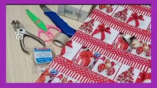 Making paper bags xmas gift wrappers 