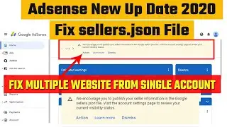 Adsense New Update 2020: How To Fix Google sellers.json File | sellers.json File Adsense