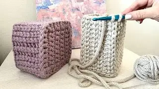 How to quickly tie a square basket with tight corners | Soft Decor