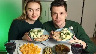 🥔 КАРТОШКА с Отбивными 🥩 Мидии 🦪 МУКБАНГ асмр итинг еда