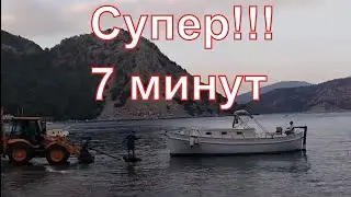Буксировка яхты на хранение Турция-Турунч/ tugging of yacht 7min