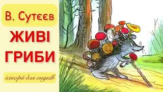 В. Сутєєв. ЖИВІ ГРИБИ. /Для малюків 3+/Мова:Українська/