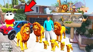 Franklin and Shinchan Open A new ZOO Came Lion or Baby Lion in ZOO IN GTA V