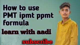HOW TO USE (PMT.IPMT.PPMT)IN EXCEL,HOW TO USE PMT FORMULA #MICROSOFTEXCEL,#SPIRESTATUS