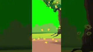 Cartoon Tree  green screen | Green Screen 2023 |Falling Mangoes Green Screen