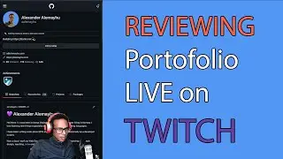 Highlight from Reviewing Portofolio Live on Twitch