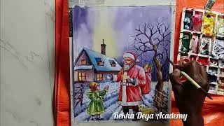 how to draw christmas drawing easy @rekhadeyaacademy