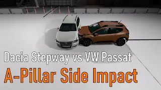 Dacia Sandero Stepway vs Volkswagen Passat Wagon | A-Pillar Side Impact