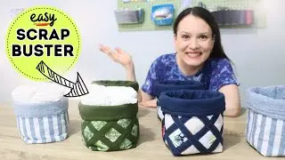 HOW to sew a basket? EASY scrap busting project STEP-BY-STEP