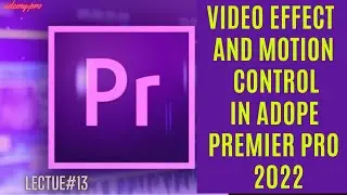 Video Effect and Motion Control  in Adobe premier pro | Lecture 13 ✨🎥