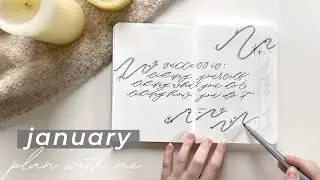January 2021 plan with me ~ a minimal and neutral bullet journal setup for mindful productive