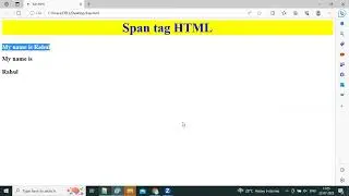 How to use span tag HTML