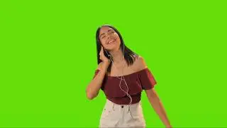 Girl on Green Screen // Chroma key | Free no copy right