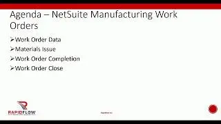 Work Order Execution In Oracle NetSuite