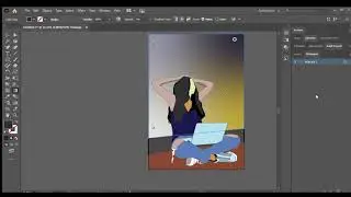 Simple illustration work (practice) Girl Character using tools of illustrator 