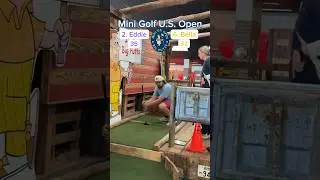 Mini Golf U.S. Open Round 2 (Holes 15-16) | Eddie vs Bella 