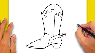 How to draw Cowboy Boots