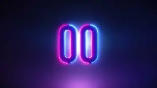 60 Second Countdown - Neon Purple & Pink Look