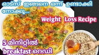 ഓട്സ് ഈ രീതിയിൽ ഒന്ന് കഴിച്ചു നോക്കൂ|Healthy Breakfast Recipes|Weight Loss Recipe|Oats Omlette