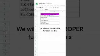 How to fix capitalisation of names in Google Sheets! 🥸 #googlesheets #spreadsheet #excel #exceltips
