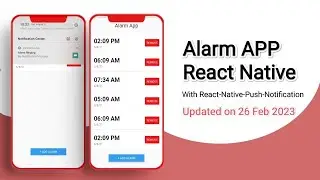 Alarm APP with React Native | With GitHub Code
