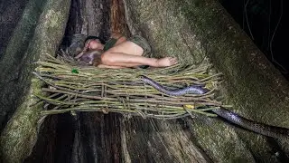 Sleeping Under the Tree of Death - Venomous Snakes Crawling Around at Midnight.../ P.2 - Series III