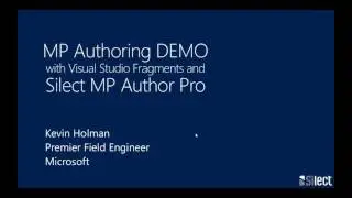 Management Pack Authoring using Fragments Webinar