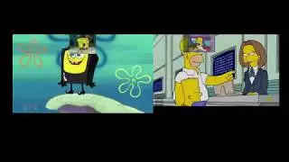 Sparta Extended Remix Comparison (Spongebob vs. The Simpsons)