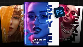 Masking Poster in Photoshop - Modern Graphic Design Idea in Photoshop - Photoshop Tutorial
