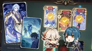 Ayato Scaring the Fatui Away (ft. Xingqiu & Kazuha) | Genshin Impact TCG