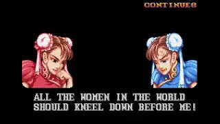 Street Figther 2 Snes prototype Chun Li V Chun Li win quote