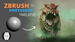 ZBrush To Photoshop Timelapse - Squig creature concept