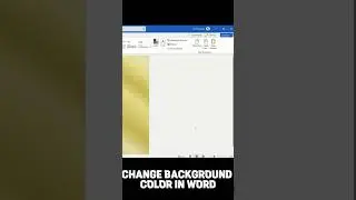 How to change background colour in Word @haminh1804 #mswordtutorial #wordbackground