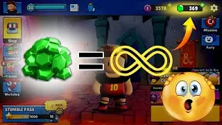 How to Collect Unlimited Gems 🤔 | 9999+ gems | #hack #stumbleguys #hmalone.
