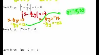 1.3 - Absolute Value Equations and Inequalities