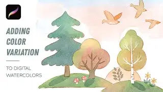 How to add color variation to your digital watercolors ✹ Free brushes