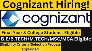 Cognizant Hiring Again | Cognizant Phase - 2 Campus Hiring | College Students/Final Year Hiring 🔥🔥