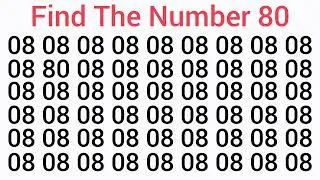 Find the number 80 test your eyes; focus your mind