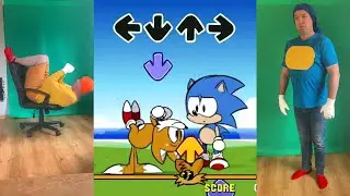 Friday Night Funkin Ordinary Sonic vs Tails Spinning in real life | 