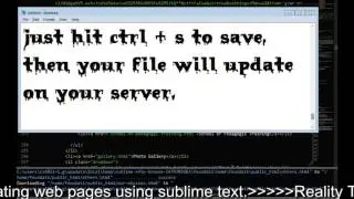 Editing and updating web pages using sublime text