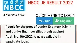 NBCC JE RESULT 2022 OUT ! CIVIL ELECTRICAL CHECK NOW  ✅