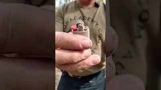How to make a fire🔥 with an empty lighter and a single sheet of toilet paper
