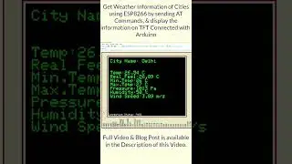 Arduino Weather Station Using ESP8266 & Open Weather Map #arduino #esp8266 #electronic