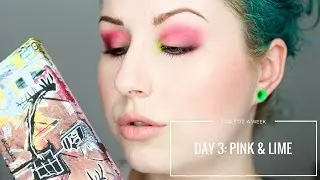 URBAN DECAY BASQUIAT - DAY 3: PINK & LIME| 1 PALETTE FOR A WEEK