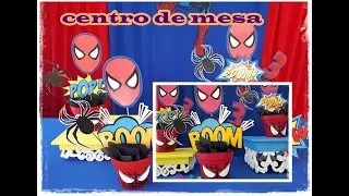 centro de mesa facil y rapido desde casa spiderman