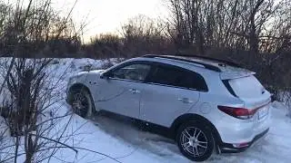 Испытание зимним бездорожьем Kia Rio X-line 2018. Часть 1.