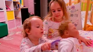 Are you sleeping Brother John Morning routine with dolls Video for kids and toddlers with song